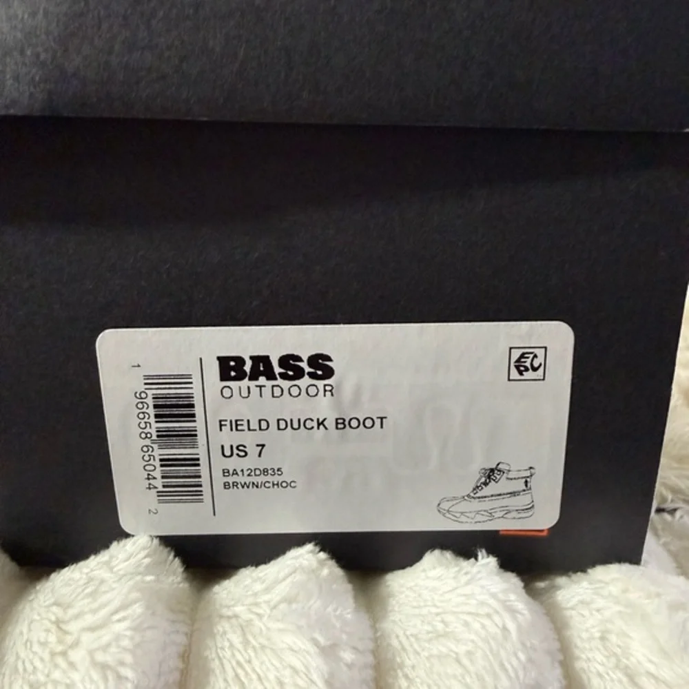 Bass Outdoor Field Duck Boots Brown Men’s‎ 7 NEW With Box